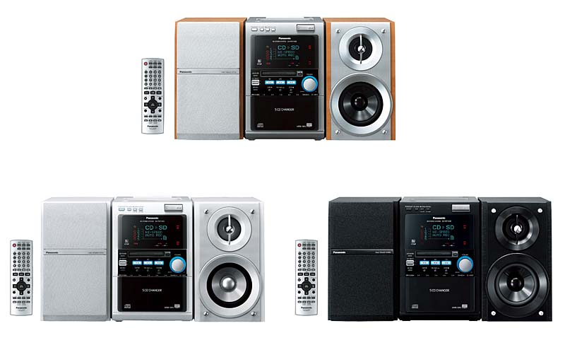 松下、SDカードに録音できるDVD/5CD/MDミニコンポ