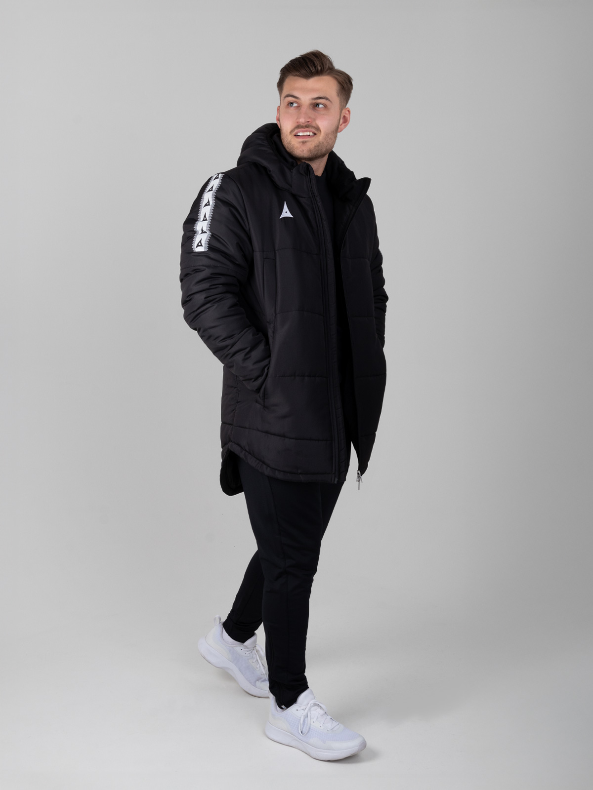 Black Evolve Padded Jacket | Water-Resistant Sportswear