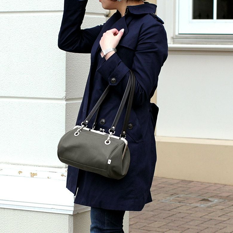 受注生産品】TAWARA型がま口ボストンバッグ【帆布・無地】 | がま口の