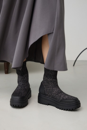 ラメトラックソールソックスブーツ｜WOMEN｜250HAF55-136H｜AZUL BY