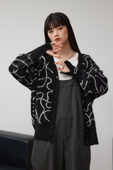 ライン柄ニットカーディガン｜WOMEN｜250HAF70-235G｜AZUL BY MOUSSY