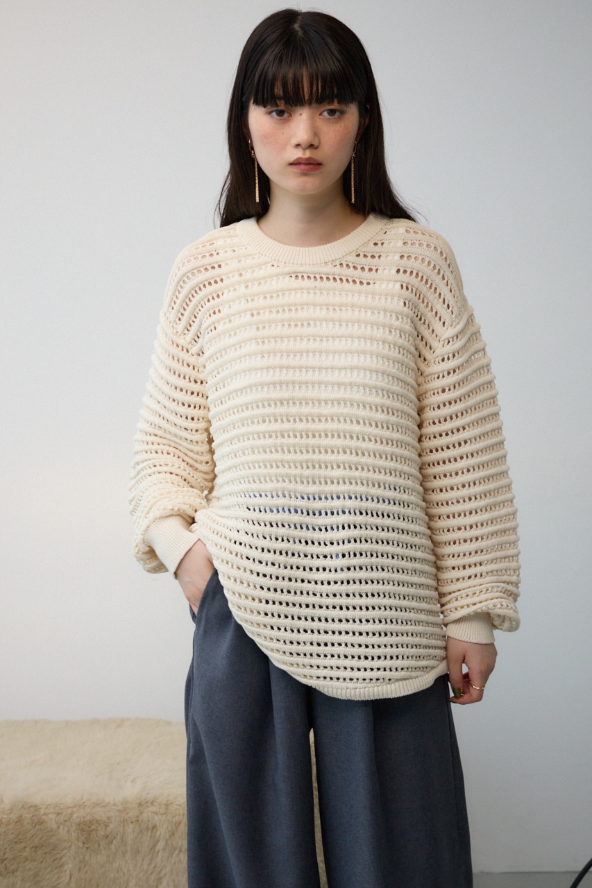 メッシュニットセットトップス｜WOMEN｜250HAM70-069G｜AZUL BY MOUSSY