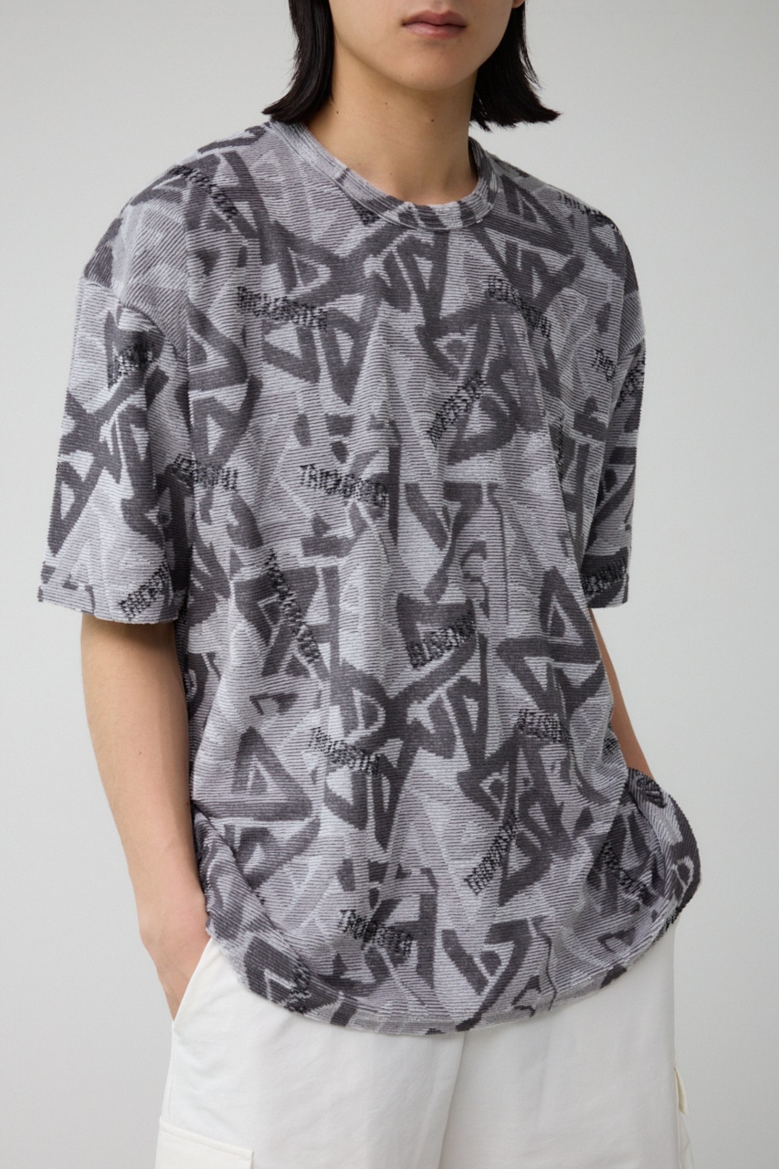 総柄パイルビッグTシャツ｜MEN｜251HST80-356E｜AZUL BY MOUSSY