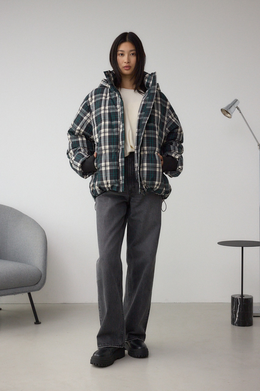B-HEAT フード付き中綿チェックジャケット｜WOMEN｜250IAC30-1041