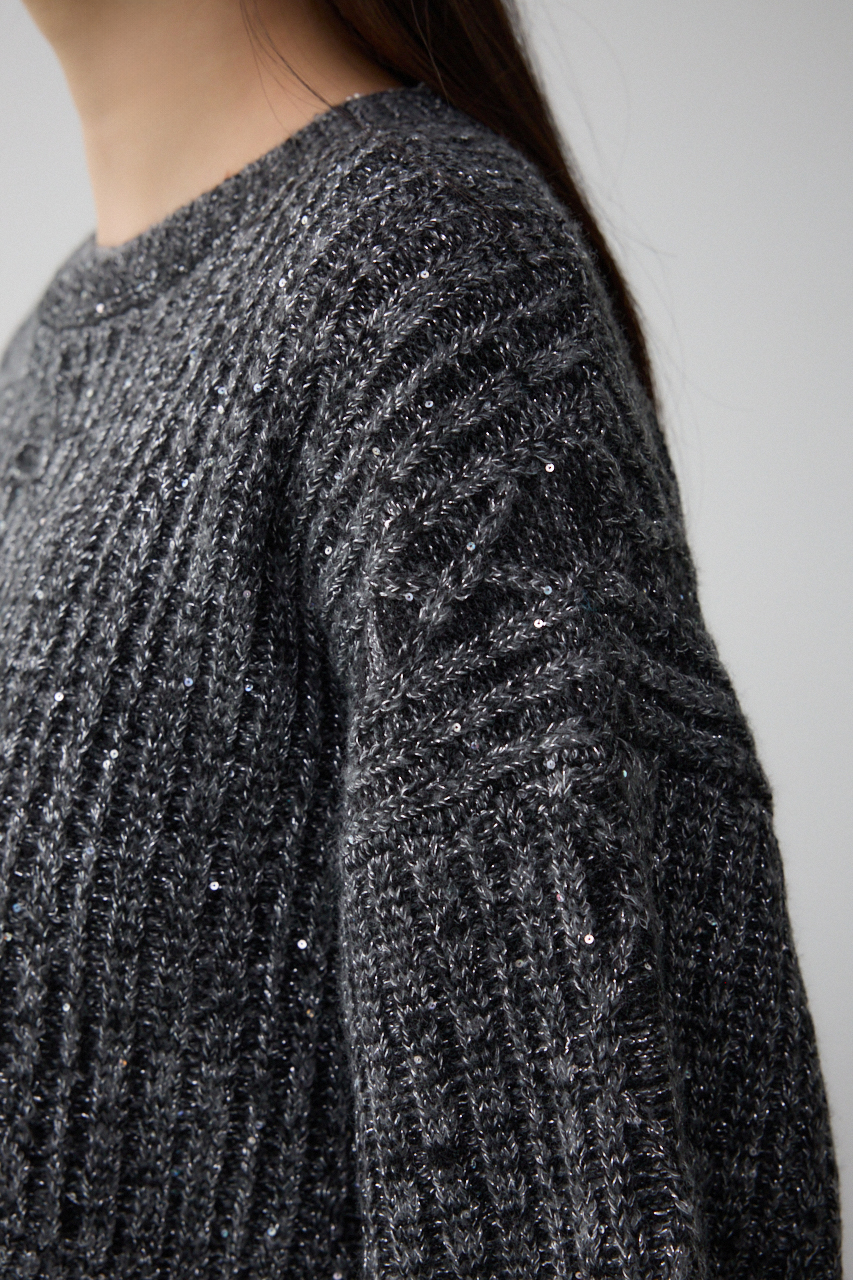 スパンコールニットトップス｜WOMEN｜250ISC70-379B｜AZUL BY MOUSSY