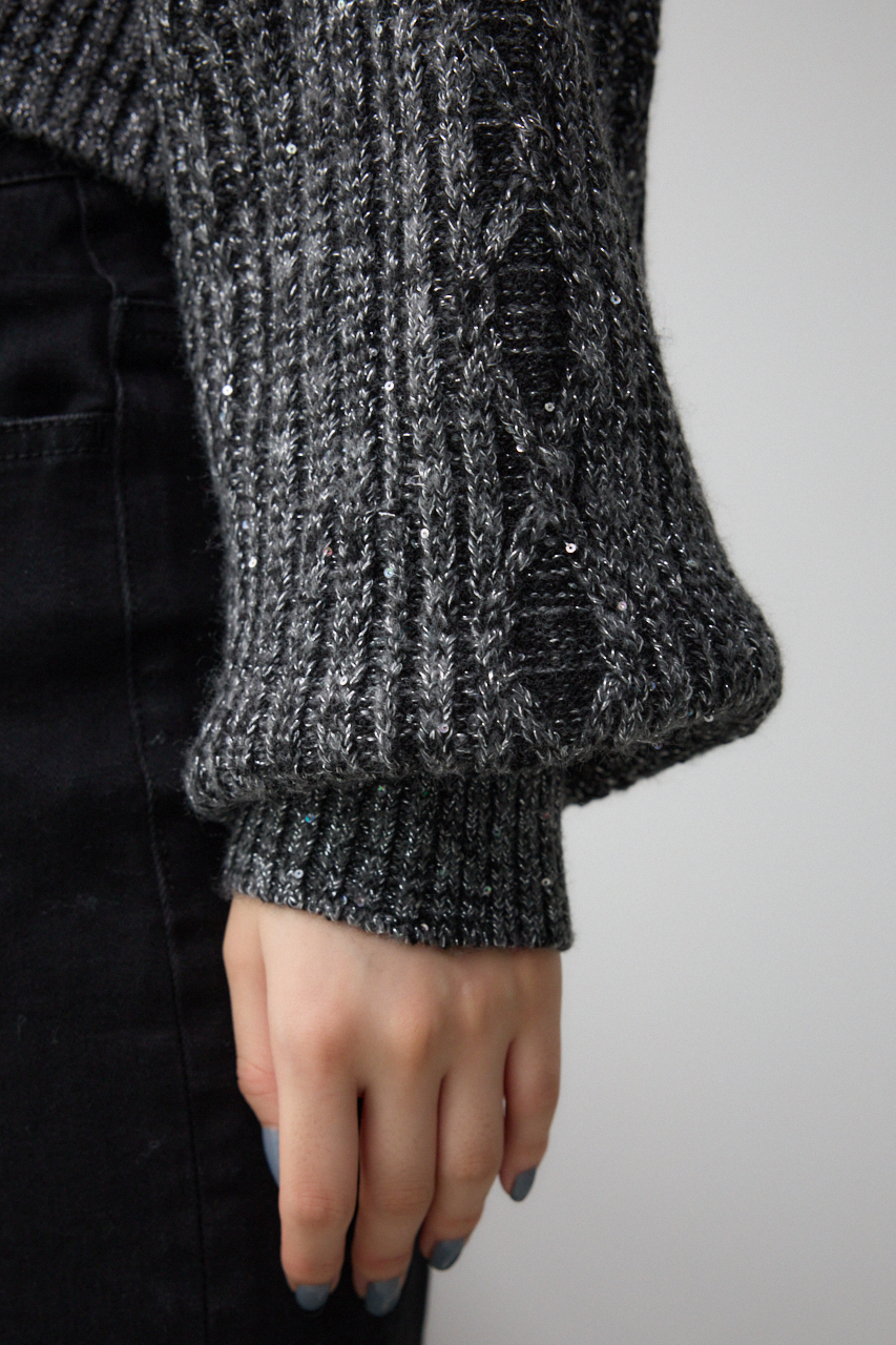 スパンコールニットトップス｜WOMEN｜250ISC70-379B｜AZUL BY MOUSSY