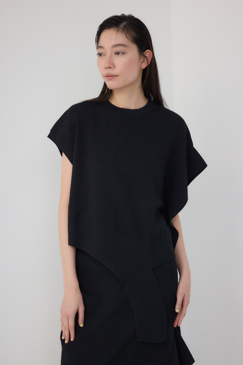 PLUS】ブロッキングアシンメトリーニットベスト｜WOMEN｜250ISP70-199D