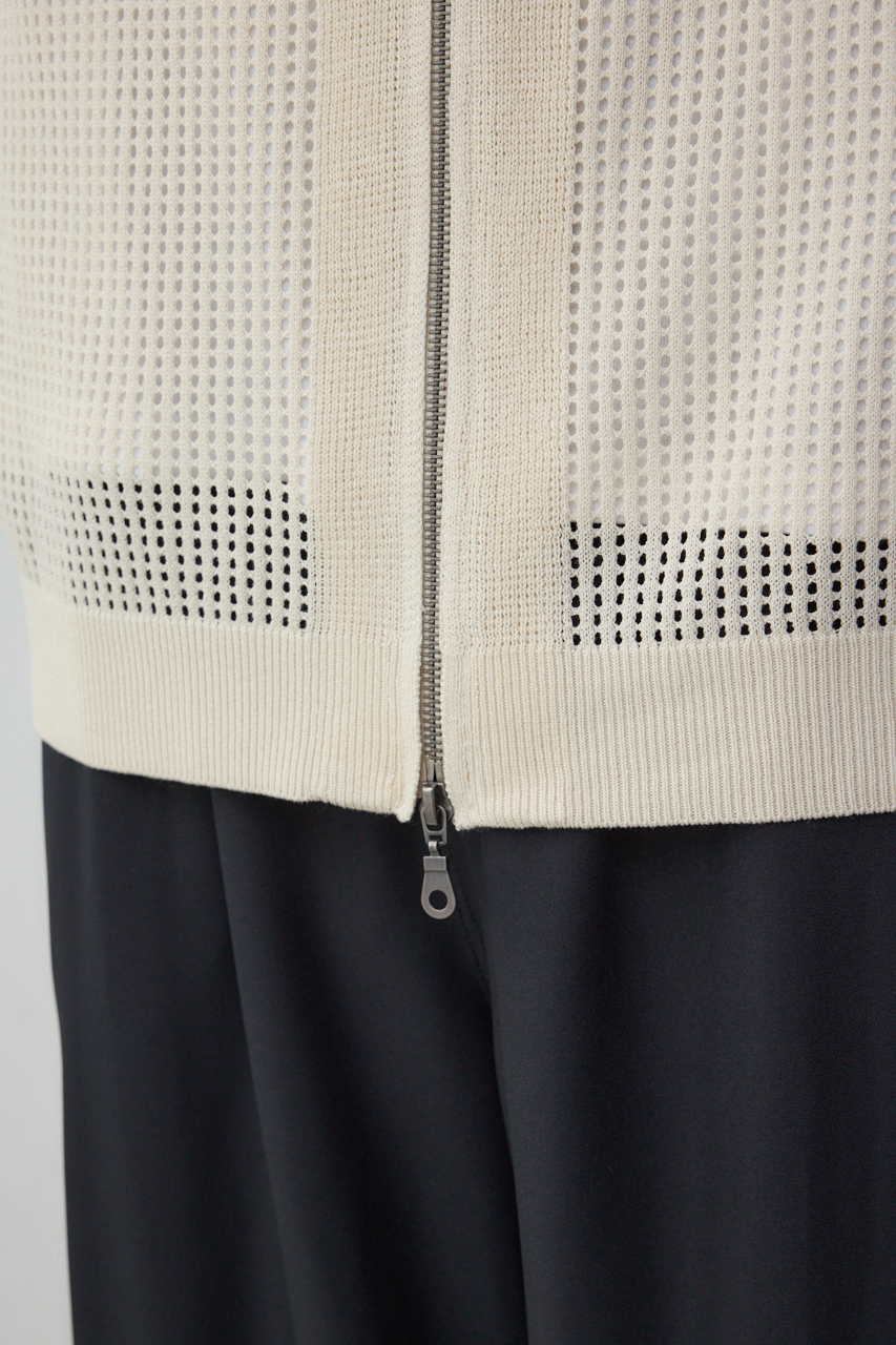 ポロ襟ジップニットトップス｜MEN｜251IST70-303E｜AZUL BY MOUSSY