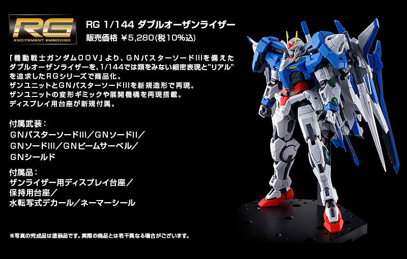 RG 1/144 ダブルオーザンライザー｜プレミアムバンダイ｜バンダイ