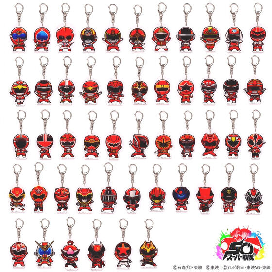 受注開始】「スーパー戦隊シリーズ 歴代レッド デフォルメ アクリル