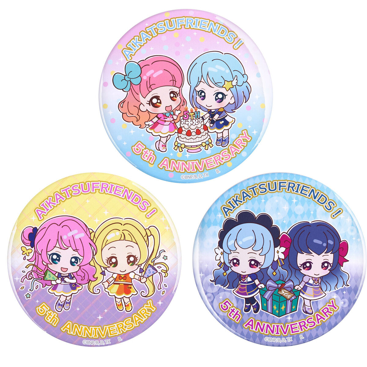 再販】アイカツフレンズ！5th ANNIVERSARY BIG缶バッジ | アイカツ