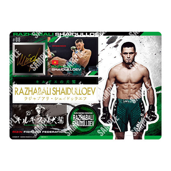 ジャンボカードダス/フラットガシャポン】RIZIN ジャンボシールダス