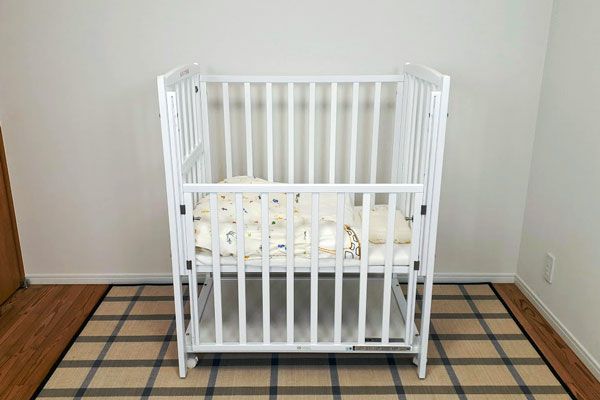 コンパクトベッド ツーオープン小型【ホワイト】 | ベビーベッド