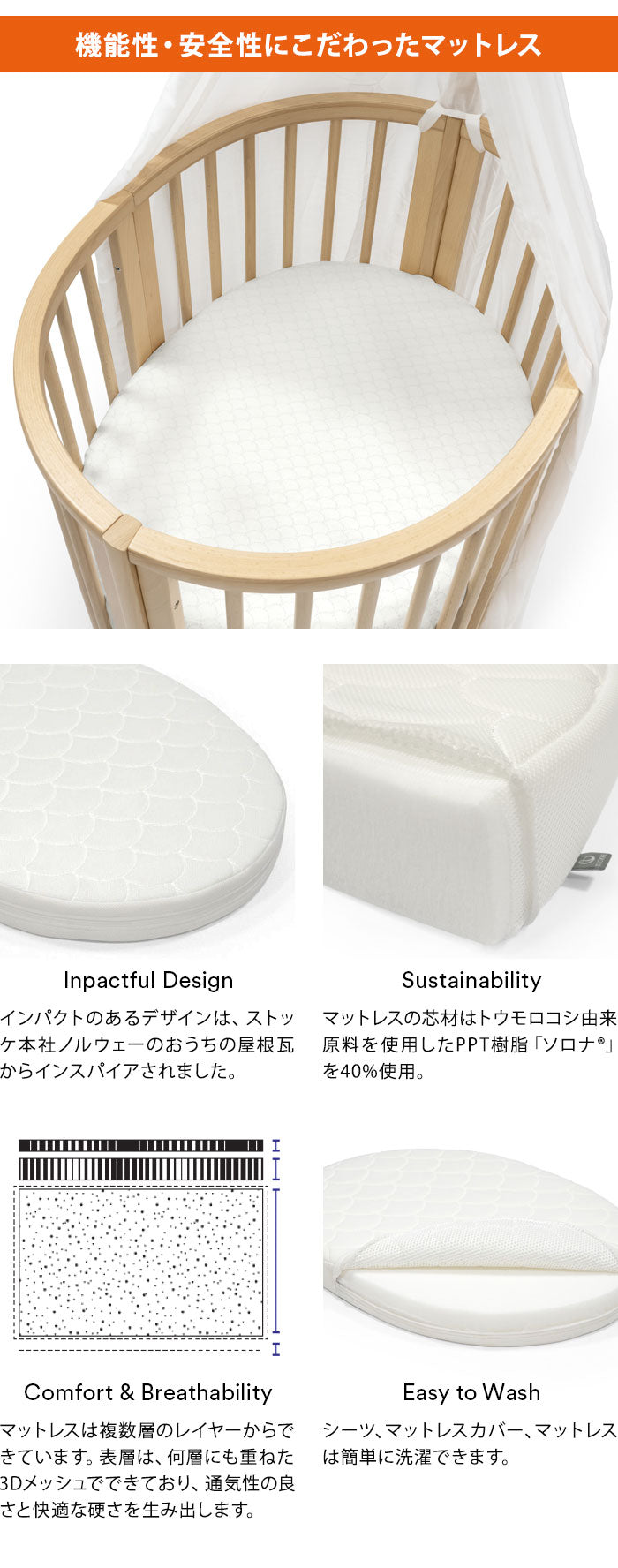 ストッケ スリーピー SLLEPI ベッドセット 専用マットレスセット付き