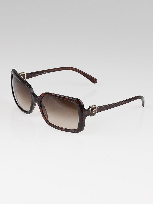 Chanel Brown Oversized CC Logo Sunglasses 5174 | Yoogi's Closet