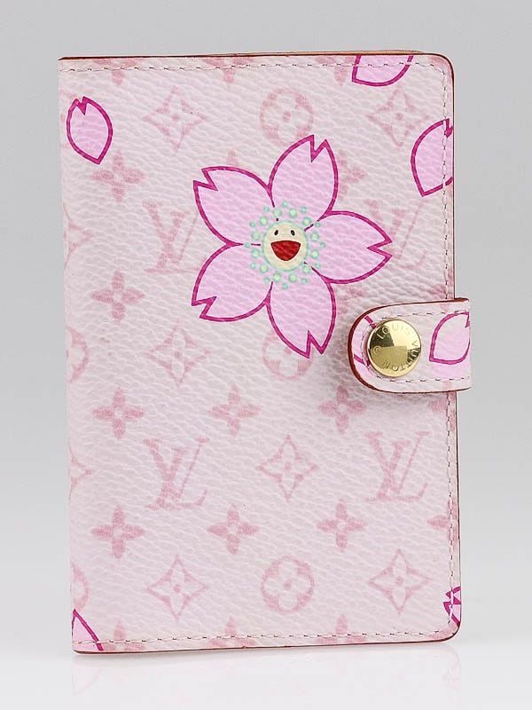 Louis Vuitton Pink Cherry Blossom Monogram Mini Agenda Cover