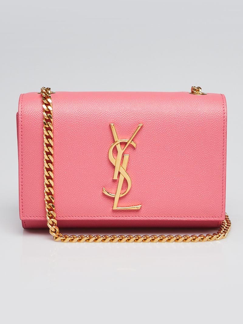Yves Saint Laurent Coral Pebbled Leather Small Kate Bag | Yoogi's