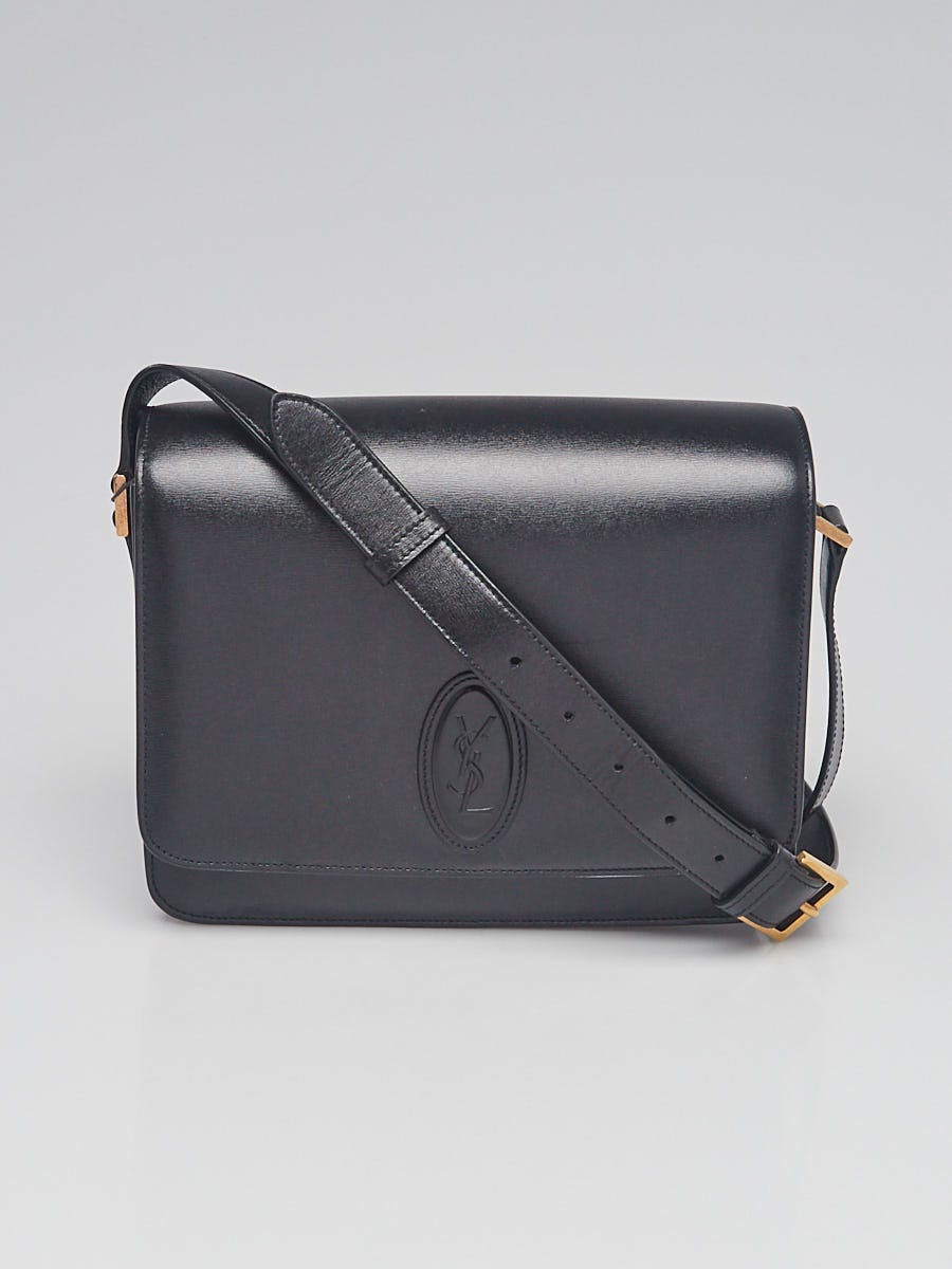 Yves Saint Laurent Black Leather Le 61 Saddle Shoulder Bag