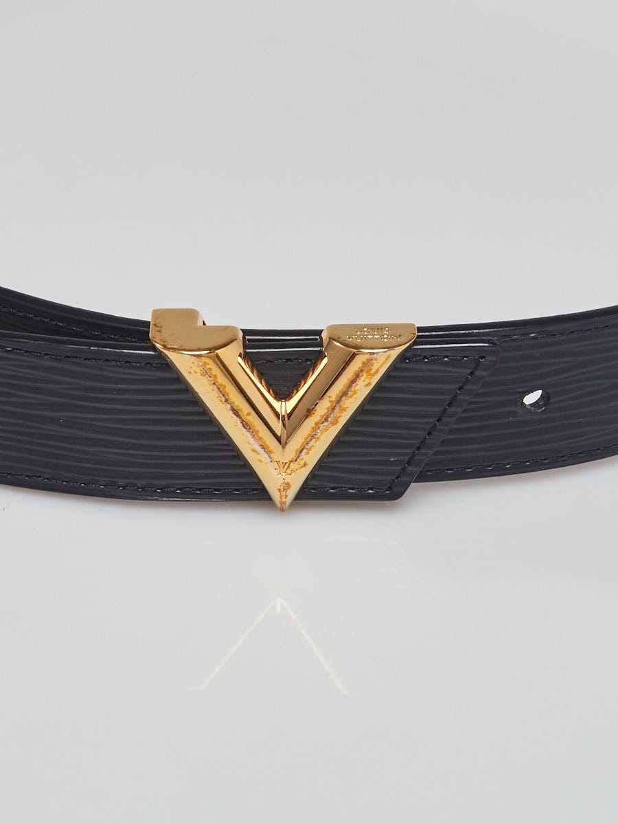 Louis Vuitton Black Epi Leather Essential V Belt Size 80/32