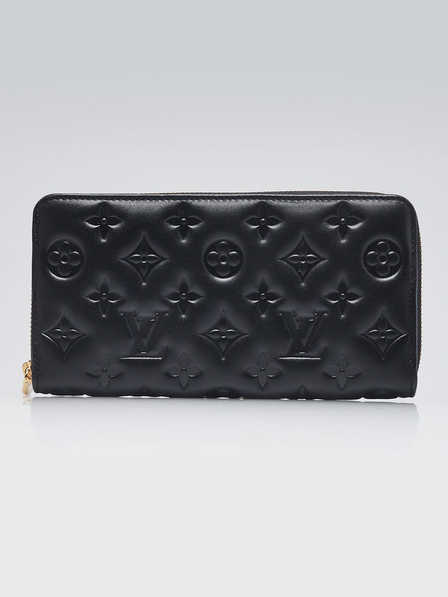 Louis Vuitton Black Monogram Embossed Lambskin Leather Coussin