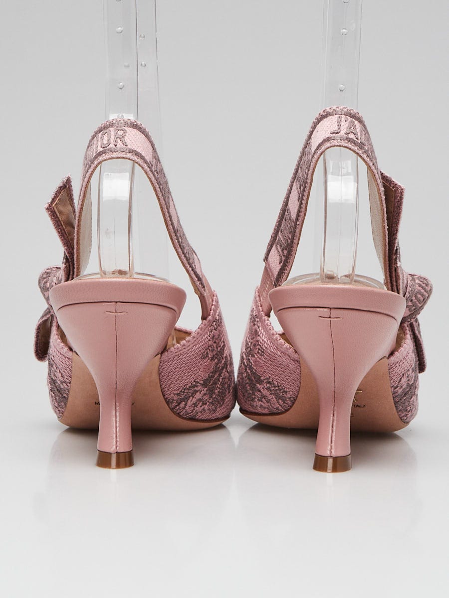 Christian Dior Pink Fabric J'Adior Slingback Pumps Size 5.5/36
