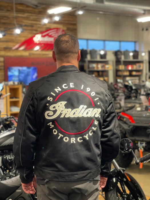 Indian Motorcycle Men's Milestone Mesh Jacket, Black | 2833392