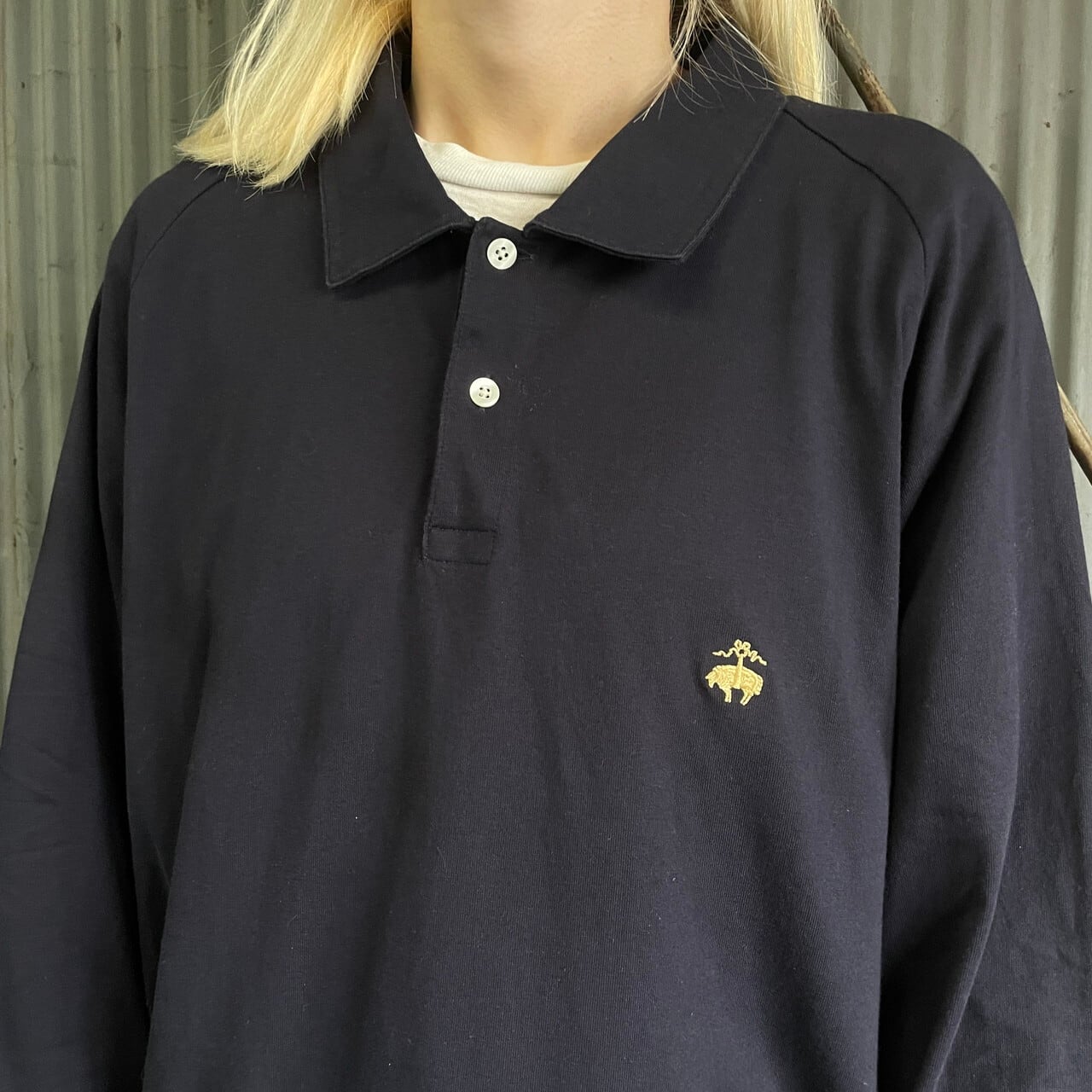 Brooks Brothers ブルックスブラザーズ 長袖 ポロシャツ メンズXL 古着