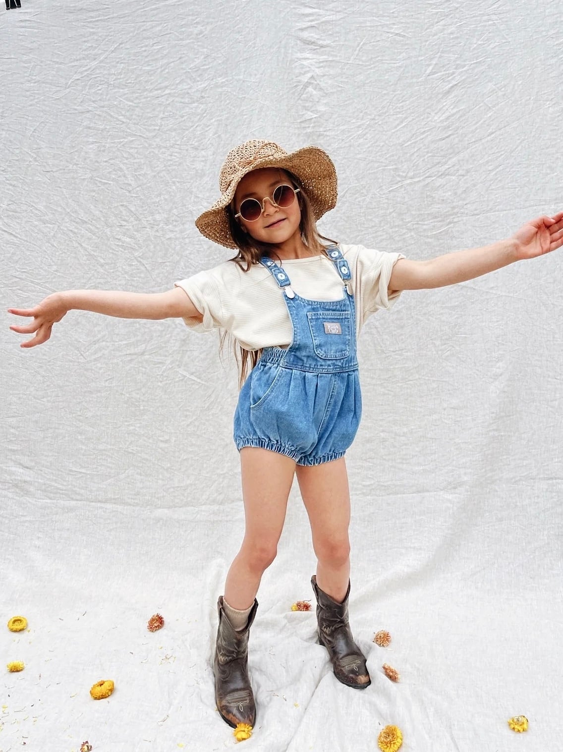 TWIN COLLECTIVE】Bowie Bubble Romper - Ziggy Blue | RIRIBELL