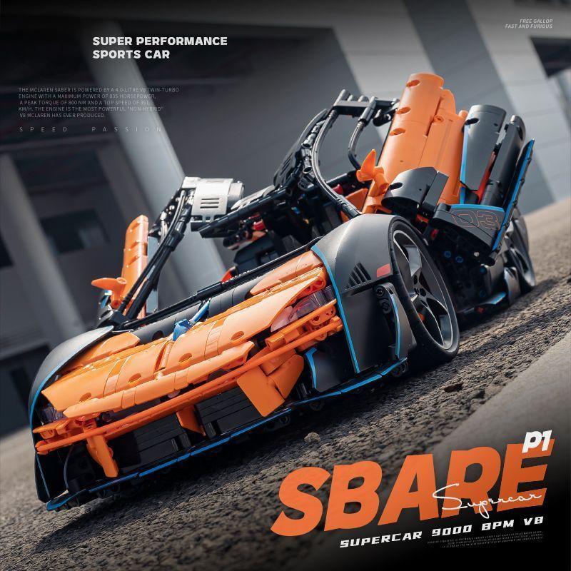 1: 8 Mclaren Sabre Supercar, Aerodynamic Brilliance (3862 PCS
