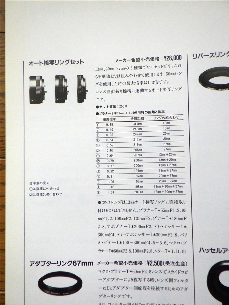 コンタックス接写リング7.5mm』 クチコミ掲示板 - 価格.com