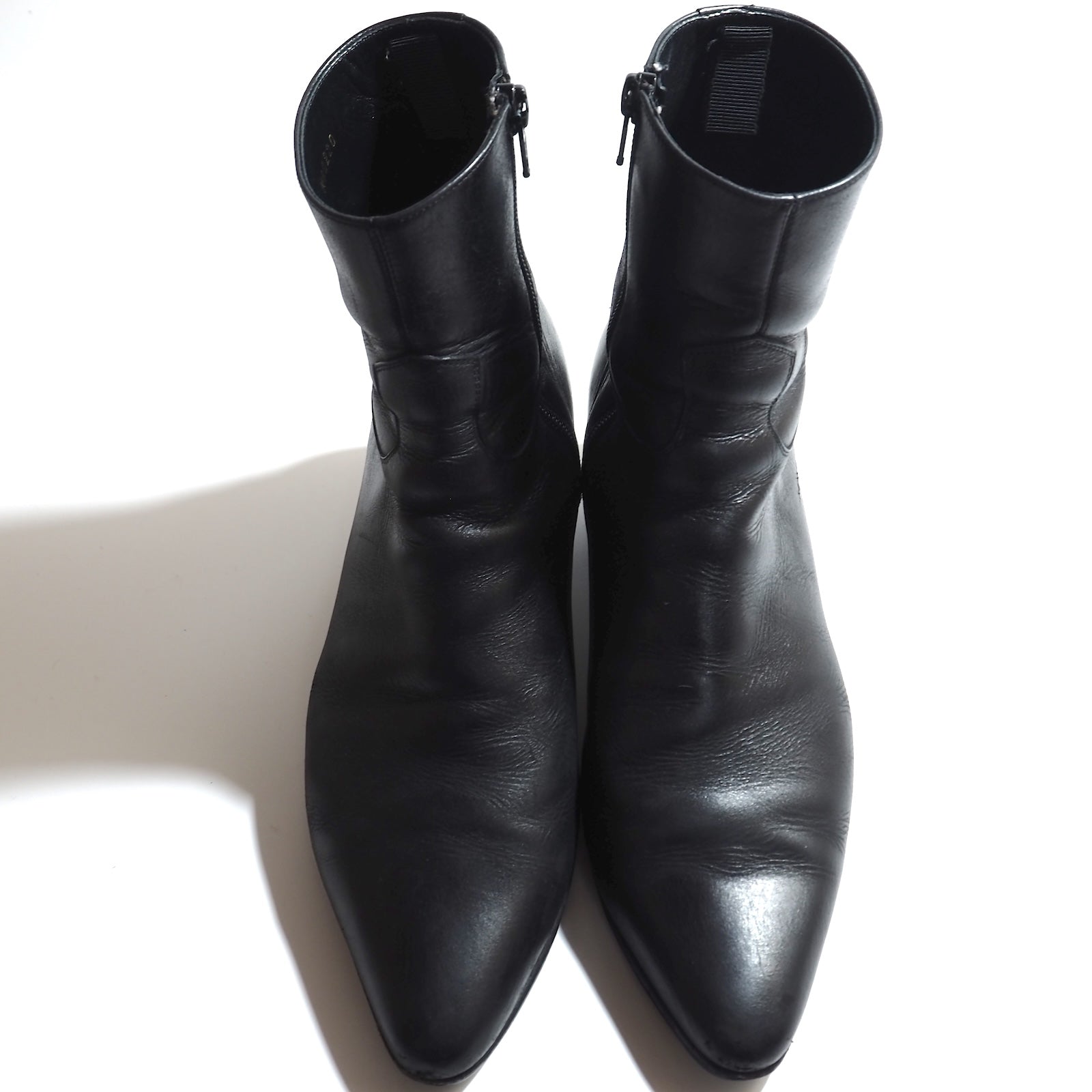 セリーヌ CELINE JACNO ジャクノ サイドジップ レザー ブーツ 41 25.5