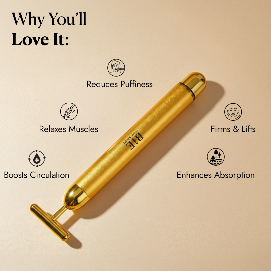 Buy BiE Premium 24K Gold Vibrating Face Massager - beautybybie