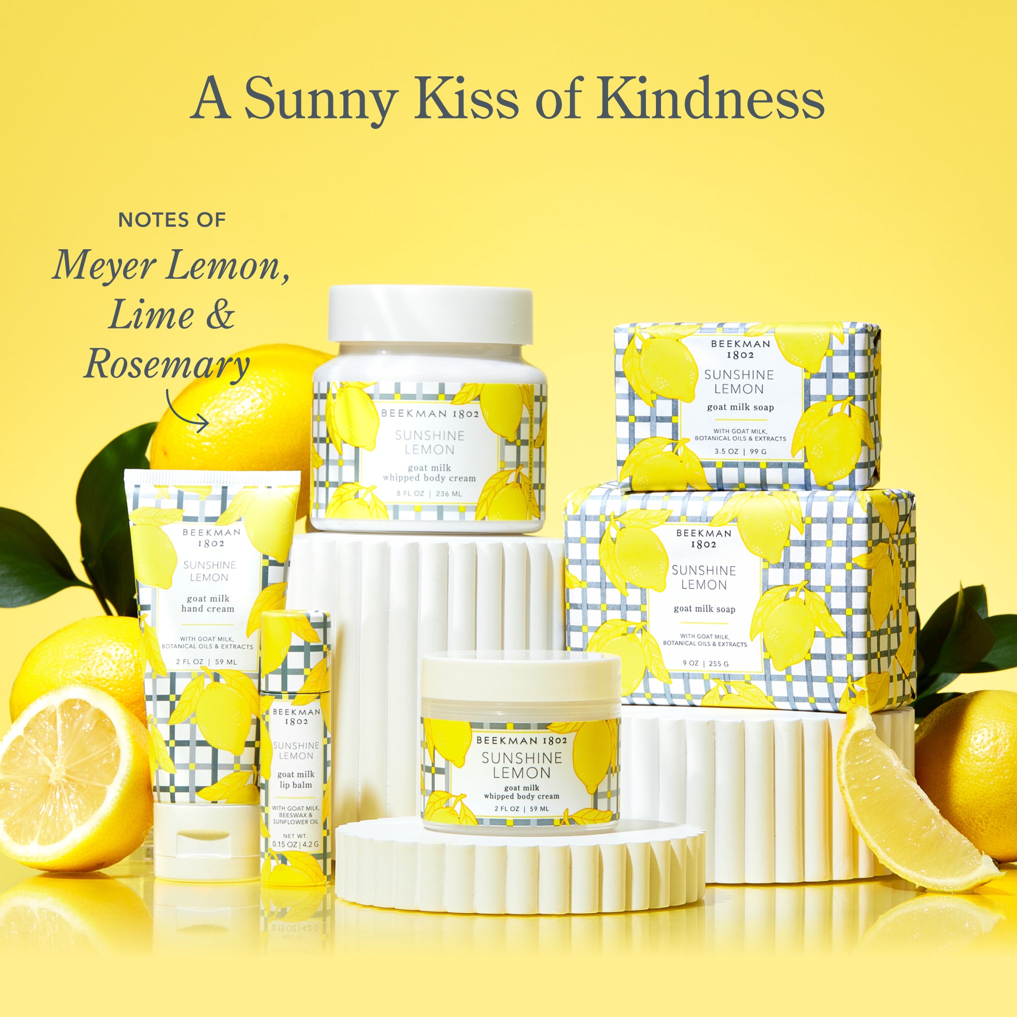 Sunshine Lemon Goat Milk Soap Set of 4