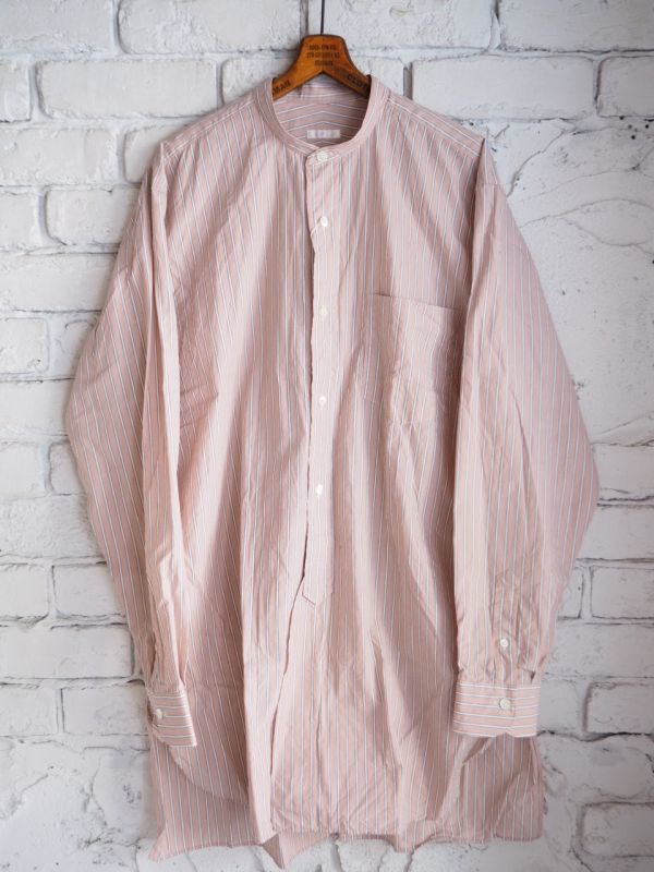 COMOLI バンドカラーシャツ