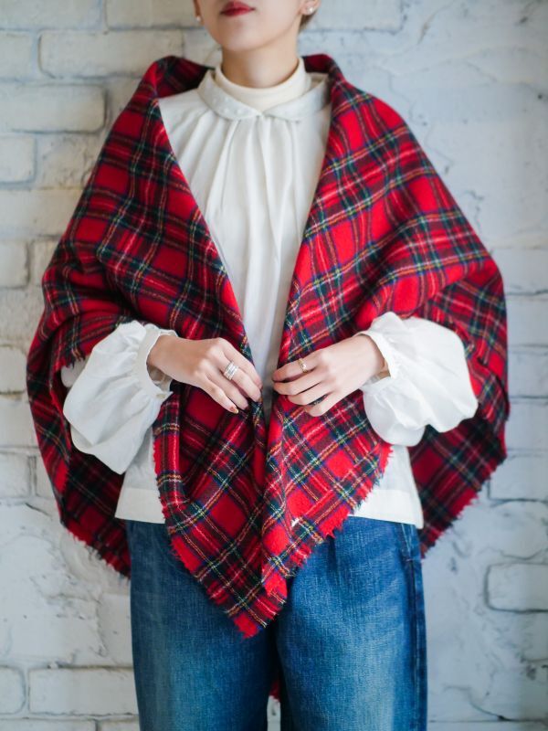 R&D.M.Co- / OLDMAN'S TAILOR WOOL TARTAN CHECK BLANKET オールド