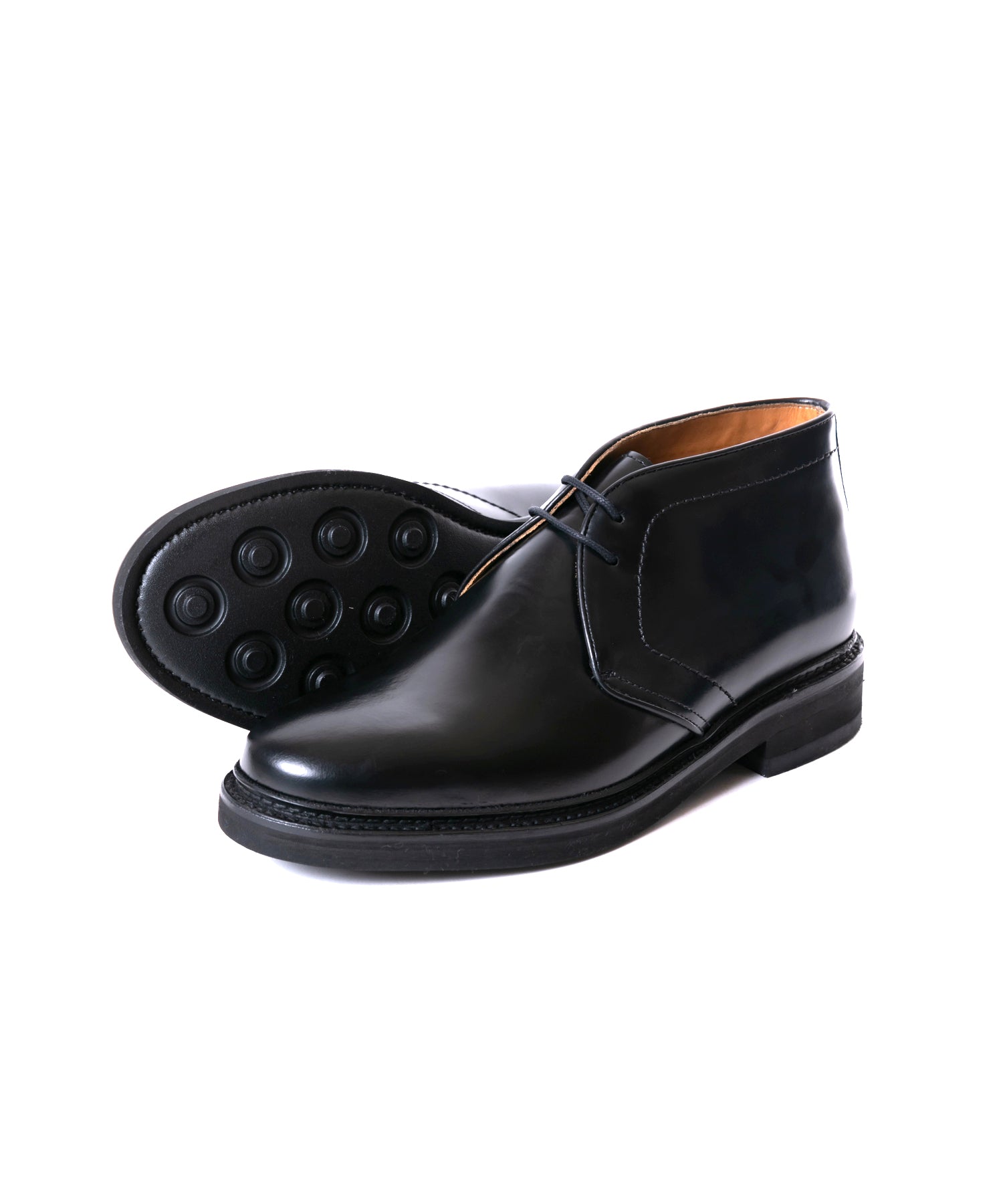 Berwick1707 | チャッカーブーツ コーティングレザー | 370ROVIBK