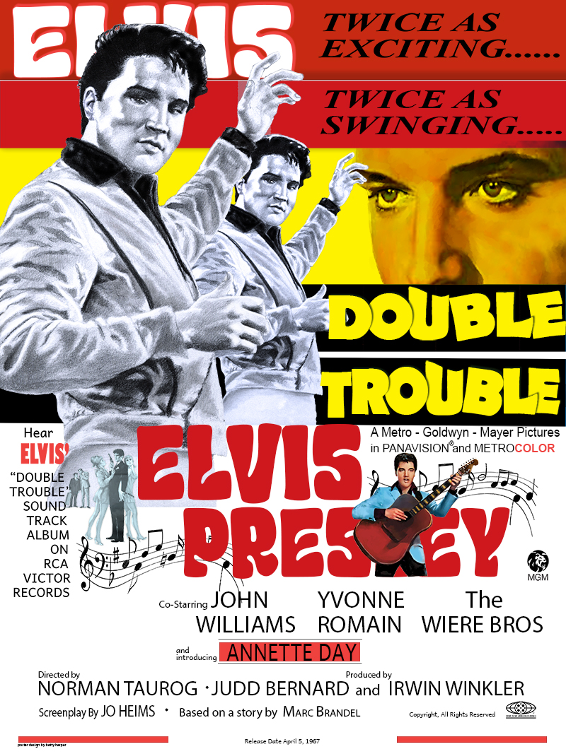 ELVIS PRESLEY DOUBLE TROUBLE RARE!!ポスター Lot Detail - Elvis
