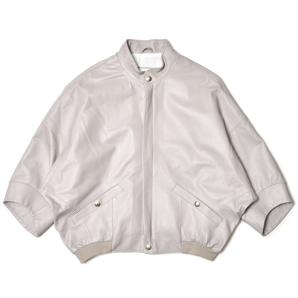 EMMETI(エンメティ)PAIGE GOLD ラムレザー ジップショートブルゾン