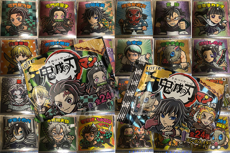 鬼滅の刃マン1，2,遊郭編,復刻セレクション シールリスト ｜ シール
