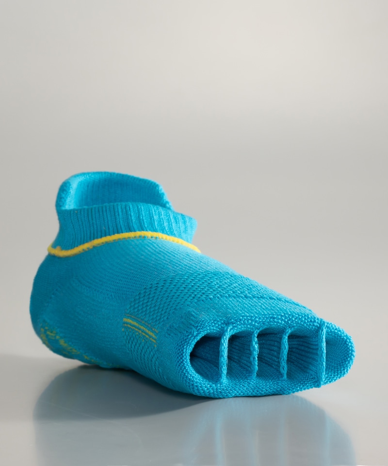 ケアソク】ととのえる ウォーキング/ブルー ポリエステル コットン