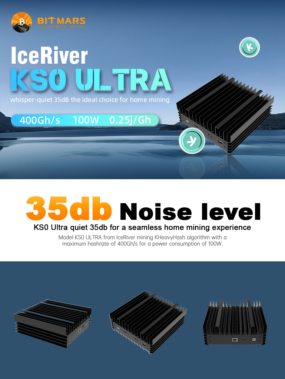 ICERIVER KAS KS0 ULTRA Kaspa Miner 400G (with PSU) - Bitmars