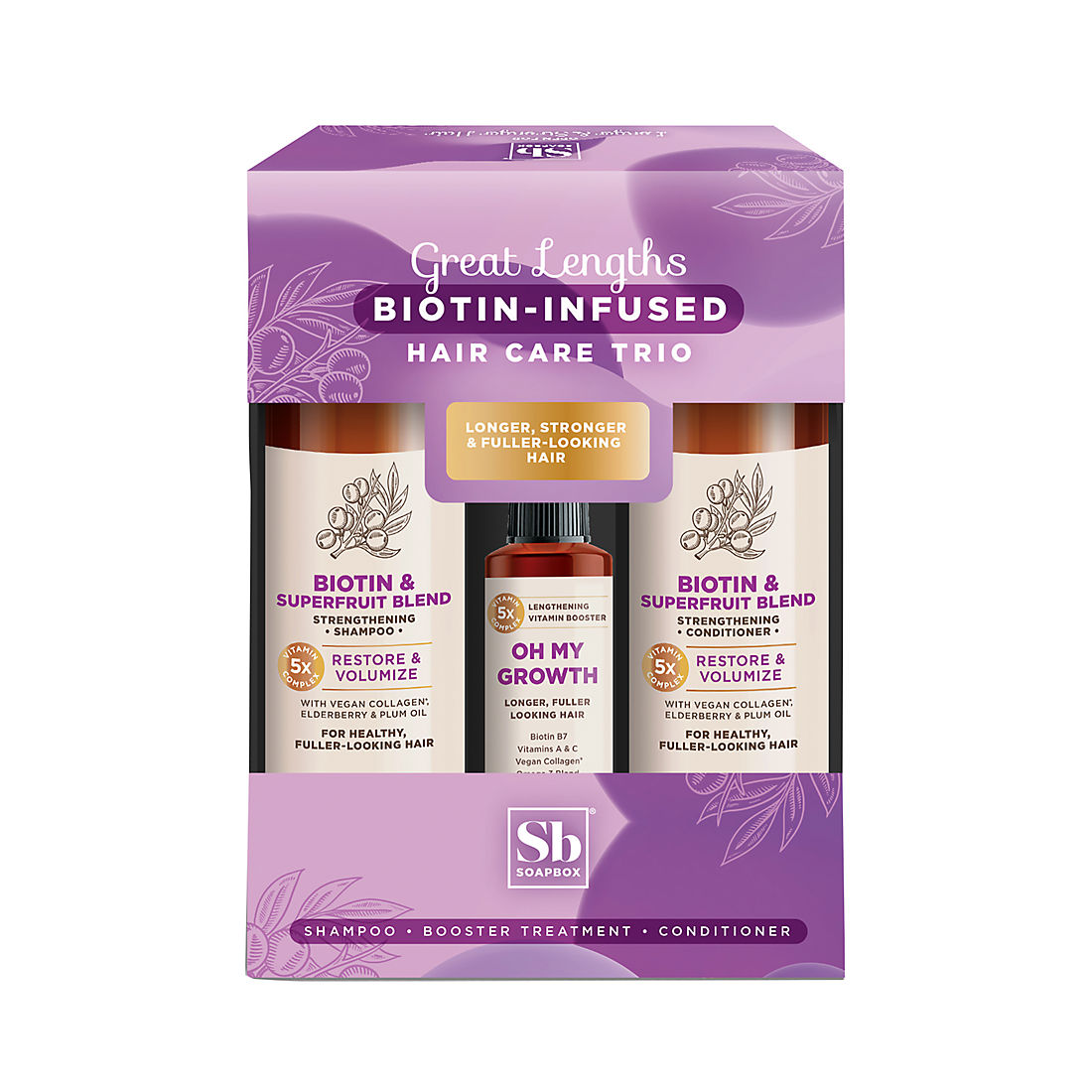 Soapbox Great Lengths Biotin-Infused Hair Care Trio | BJ's