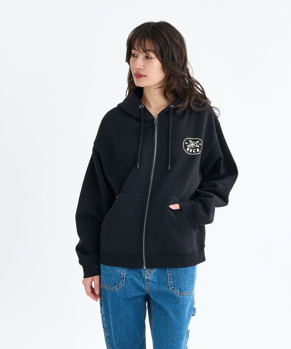 SALE】RVCA レディース COURT ZIP HOODIE パーカー 【2025年秋冬モデル】