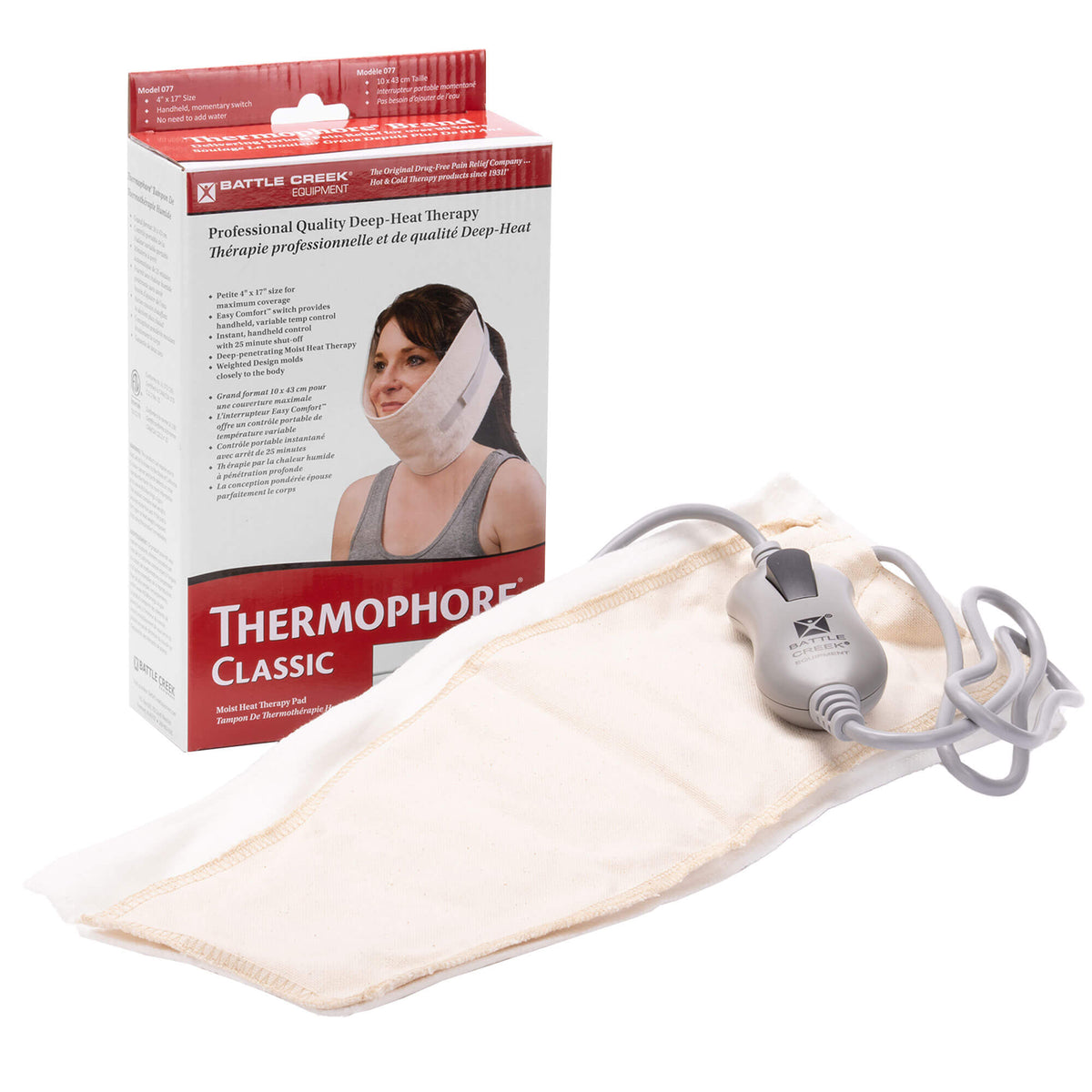 Thermophore Cervical Heating Pad 4x17 | Petite size