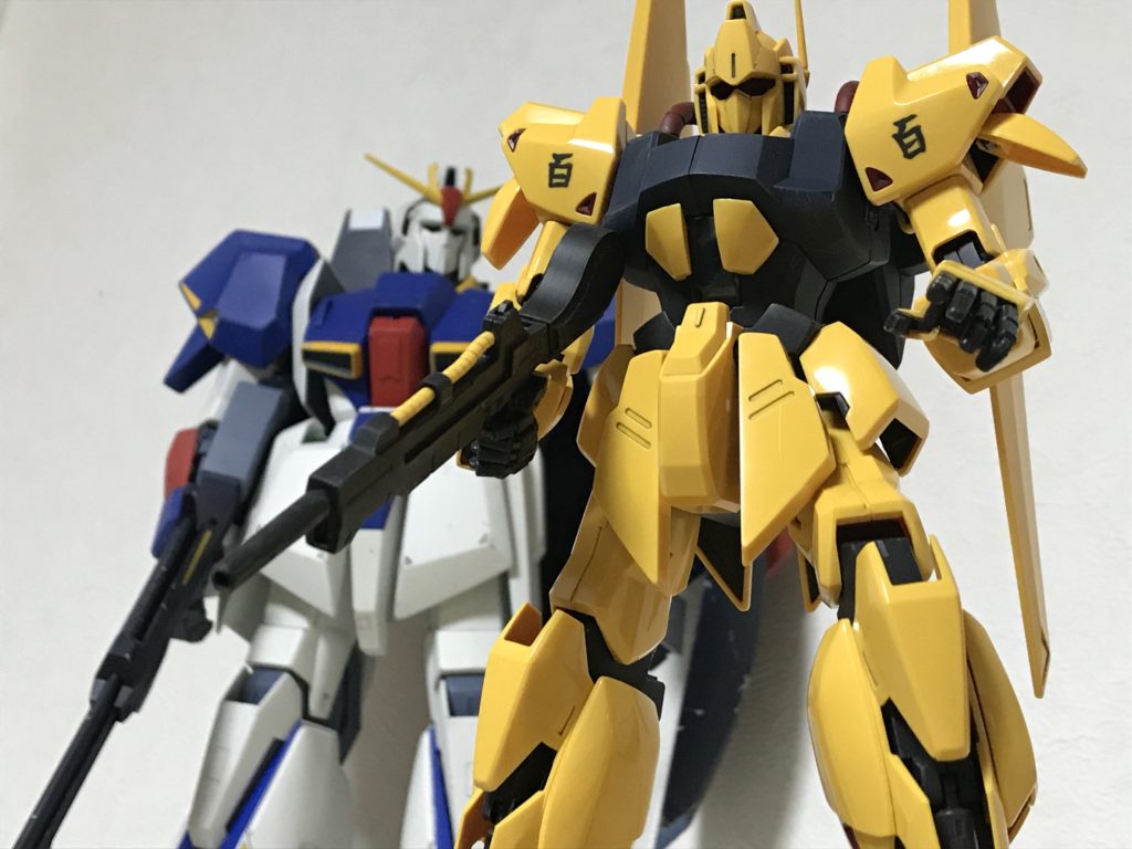 旧MG百式（Ver.1.0）バリュートシステム版 黄色の成型色を活かし