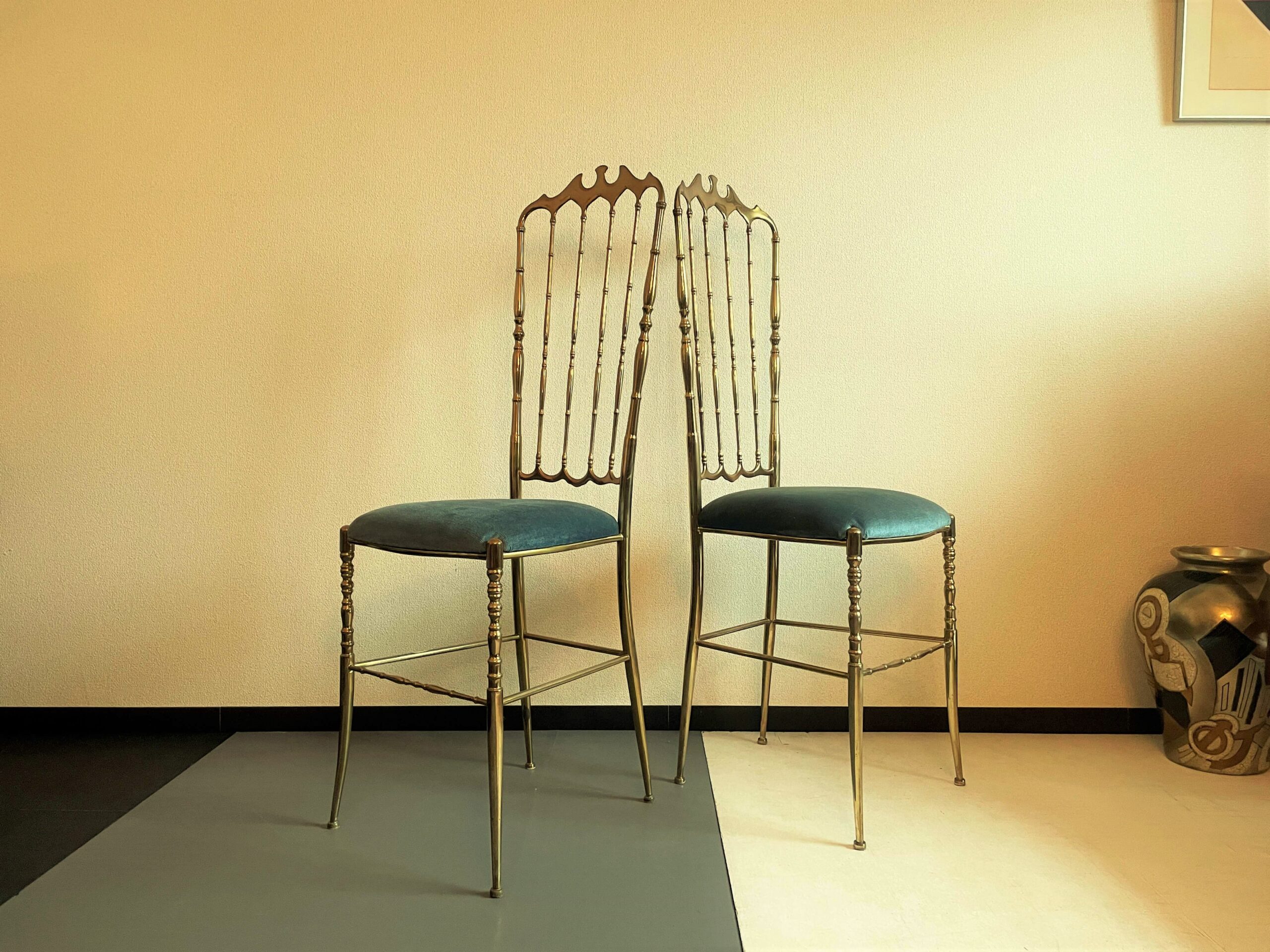 No.9512「キアヴァリチェア：真鍮×ファブリック」SOLD | ボルトナット