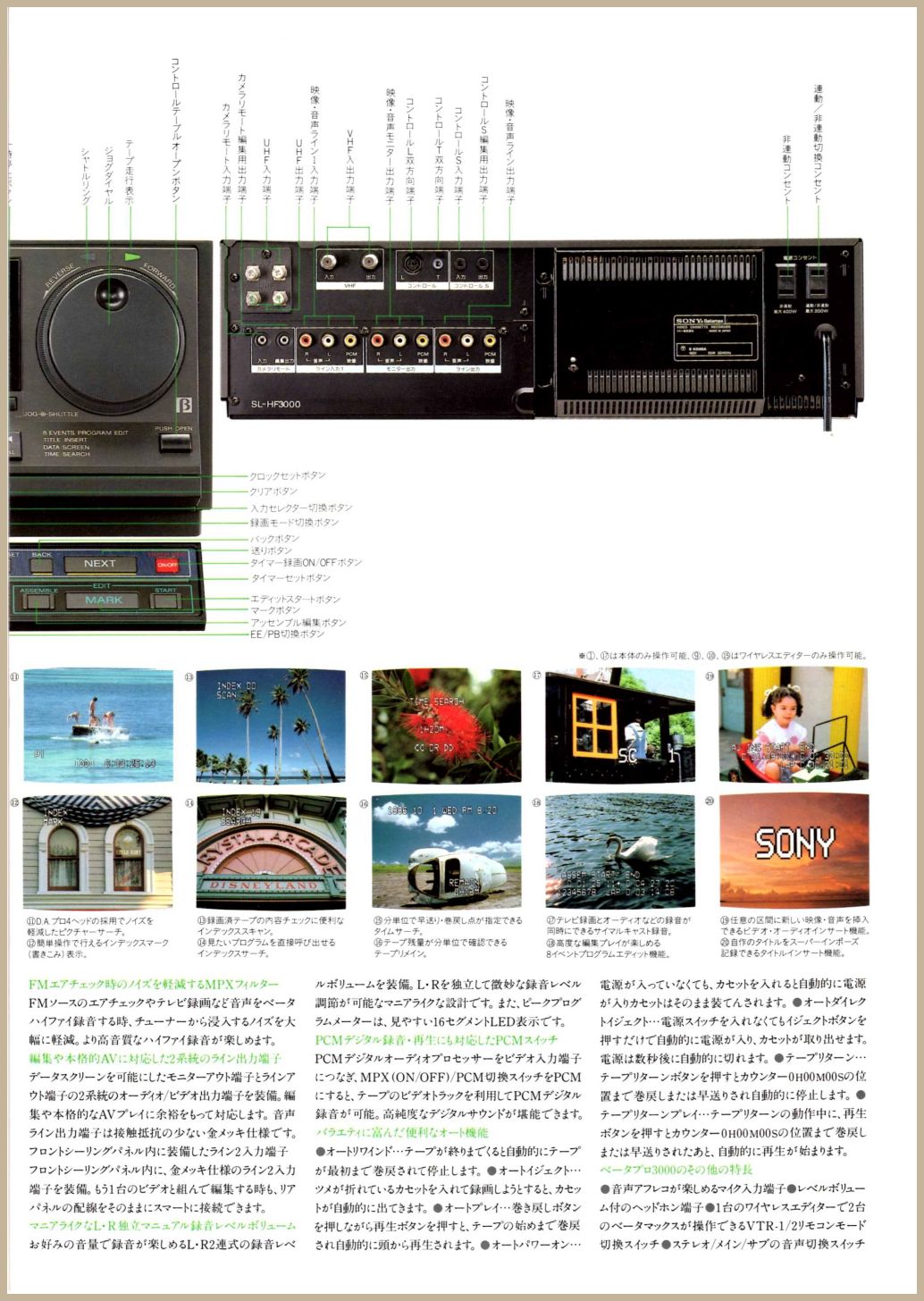 SL-HF3000 1986年10月 | ソニー坊やと呼ばれた男