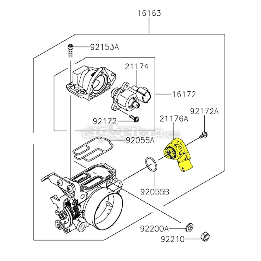 OEM Kawasaki TPS Sensor | 21176-3762 – Blowsion