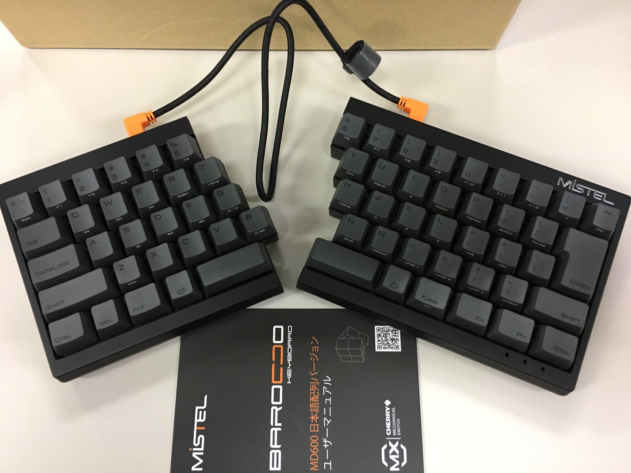 分割キーボード MiSTEL BAROCCO MD600 を買った – 774::Blog