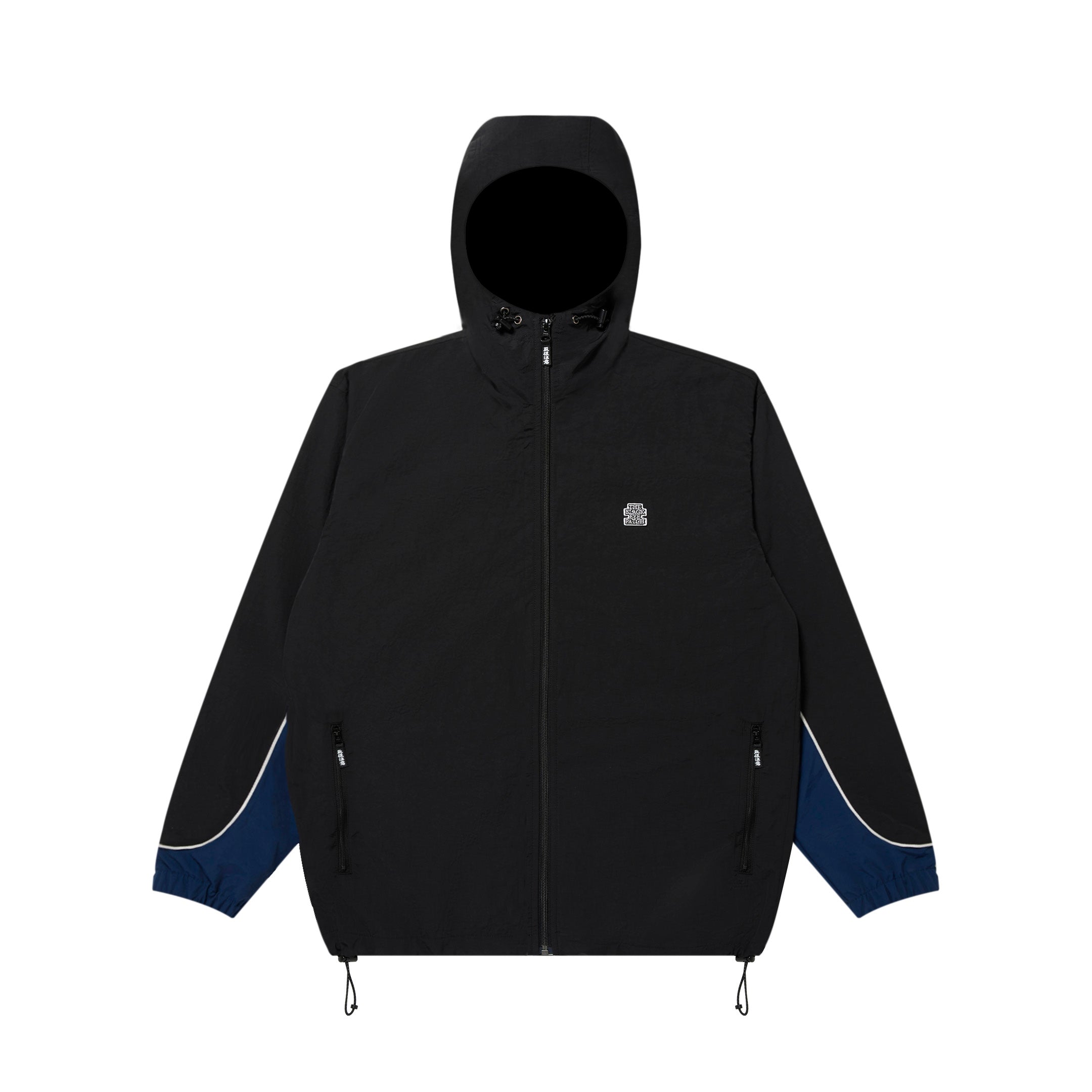 SMALL OG LABEL NYLON TRACK JACKET BLACK – BlackEyePatch